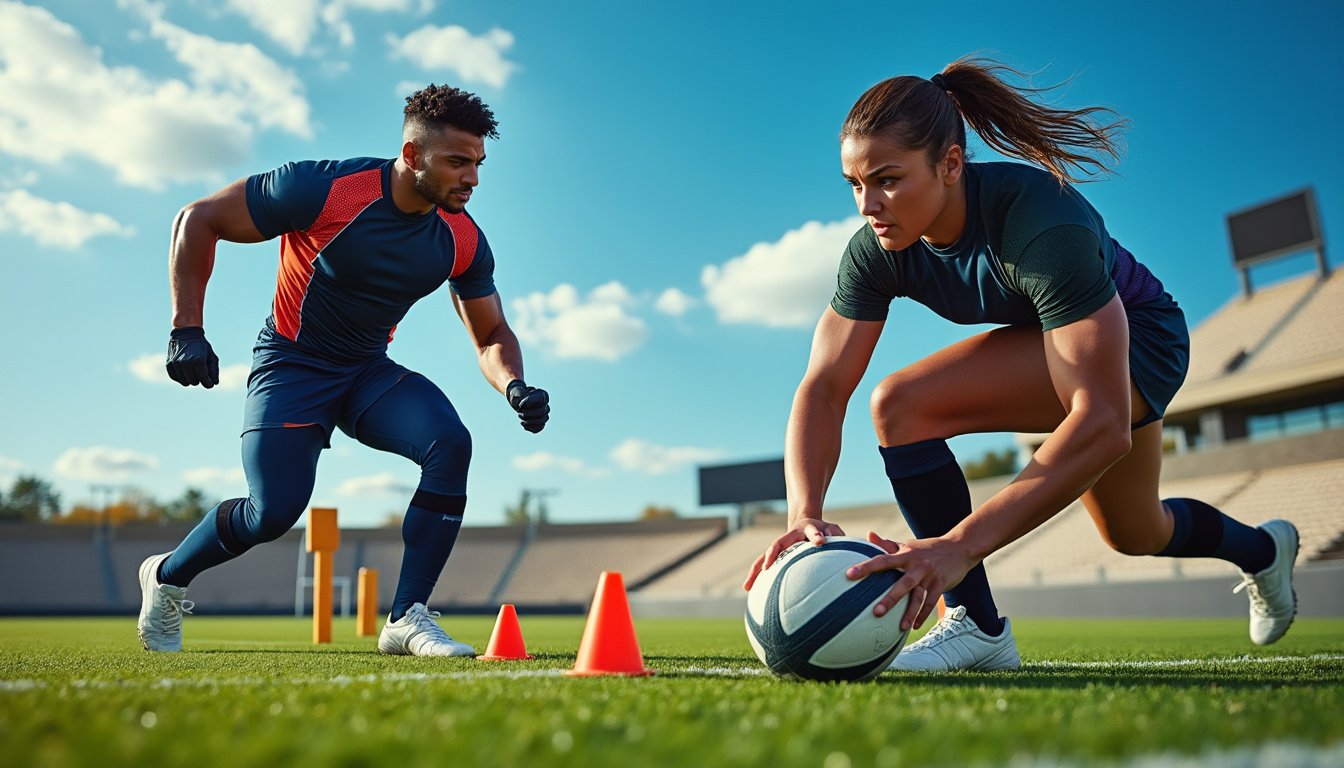 découvrez comment la préparation physique est un atout essentiel pour exceller dans le football et le rugby. améliorez votre performance, augmentez votre endurance et réduisez les risques de blessures grâce à des entraînements adaptés. préparez-vous à dominer sur le terrain!