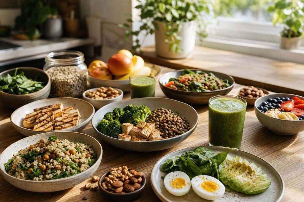 Plan alimentaire pour végétarien qui fait de la musculation (semaine type)